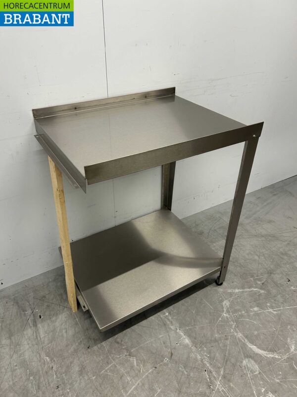 Acier inoxydable Table d'égouttage pour lave-vaisselle à passage 70 cm Horeca – Image 3