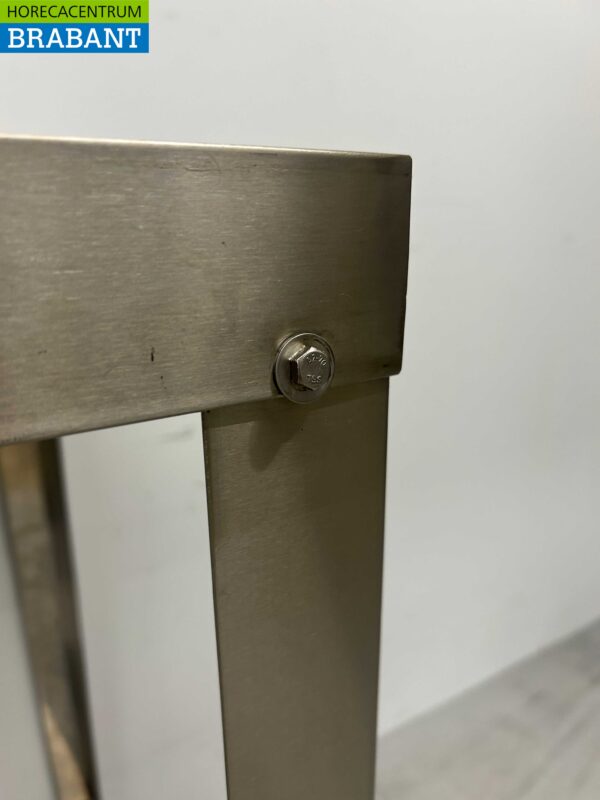 Acier inoxydable Table d'égouttage pour lave-vaisselle à passage 70 cm Horeca – Image 4