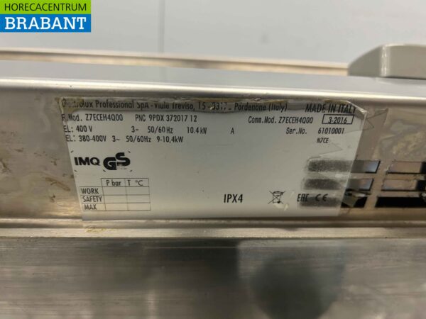 Acier inoxydable Zanussi 4 brûleurs Cuisinière électrique 4 zones 80 cm 400V Horeca – Image 4