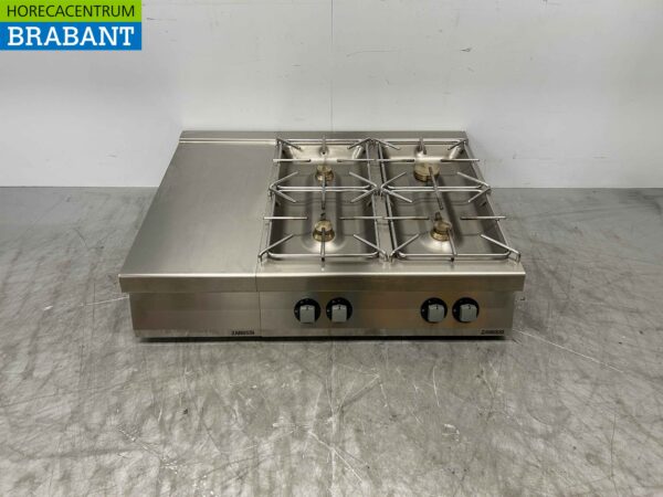 Gazinière Electrolux 4 feux en acier inoxydable 120 cm Horeca