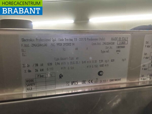 Gazinière Electrolux 4 feux en acier inoxydable 120 cm Horeca – Image 5