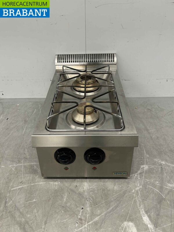 Plaque de cuisson à gaz Dexion 2 feux en acier inoxydable 40 cm Horeca