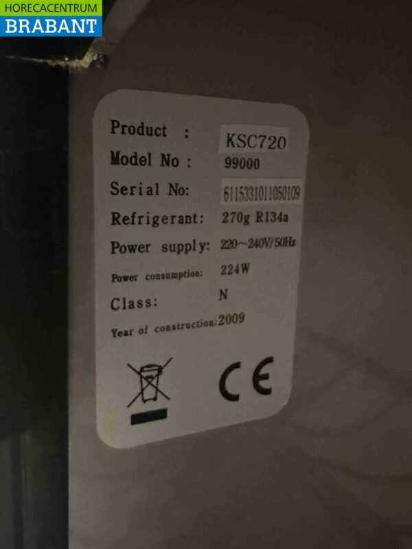 Serrco KSC-720E Refroidisseur à baril 74,5 cm 230V Horeca – Image 5