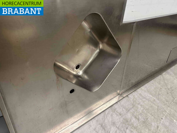 Plan de travail en acier inoxydable avec robinet 356 x 75 cm Horeca – Image 3