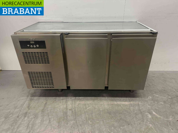 Acier inoxydable Sagi Comptoir réfrigéré 2 portes 140 cm 230V Horeca