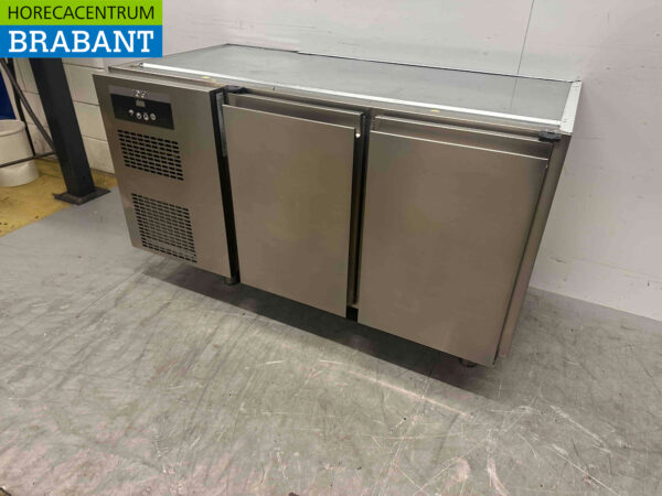 Acier inoxydable Sagi Comptoir réfrigéré 2 portes 140 cm 230V Horeca – Image 3