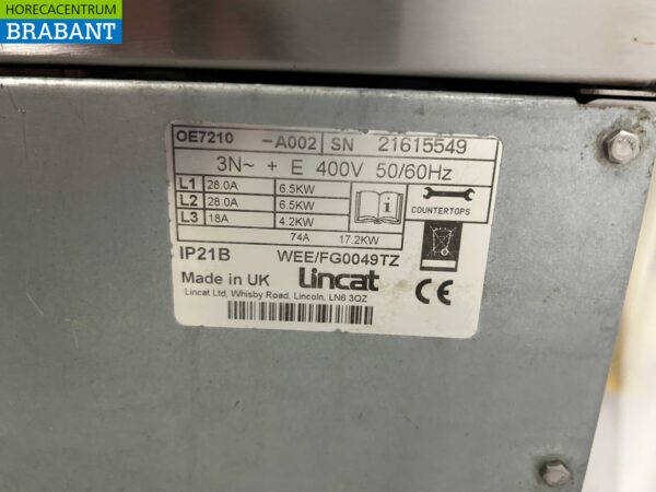 Lincat Acier inoxydable Clam Grill Hamburger Plaque grill 80 cm 17,2kW 400V Horeca – Image 6