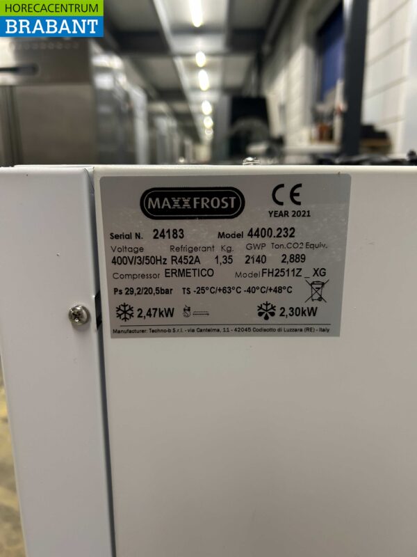 Maxxfrost Cellule de congélation Cellule de congélation enfichable Monoblock Unité murale 18 m3 400V Horeca – Image 5