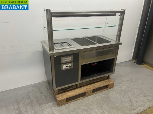 Groku Dispensing Buffet Buffet section bain marie et lampe chauffante 132.5 cm 230V Horeca – Image 3
