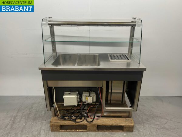 Groku Dispensing Buffet Buffet section bain marie et lampe chauffante 132.5 cm 230V Horeca – Image 4