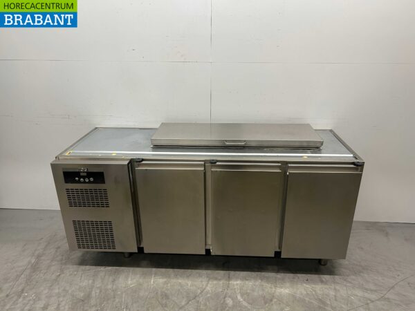 Acier inoxydable Sagi Établi réfrigéré 3 portes 185 cm 230V Horeca
