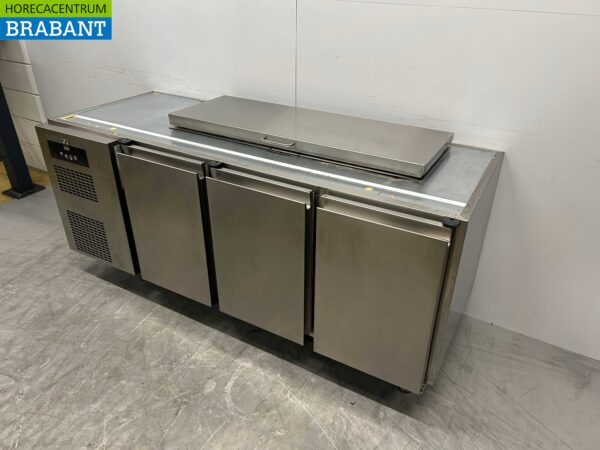 Acier inoxydable Sagi Établi réfrigéré 3 portes 185 cm 230V Horeca – Image 3