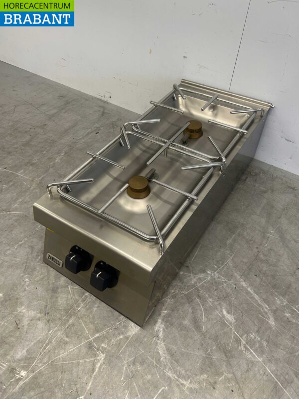 Plaque de cuisson à gaz Zanussi 2 feux en acier inoxydable 40 cm Horeca – Image 2