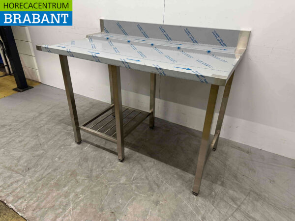 Acier inoxydable Table d'égouttage desservant le lave-vaisselle 146 cm Horeca – Image 2