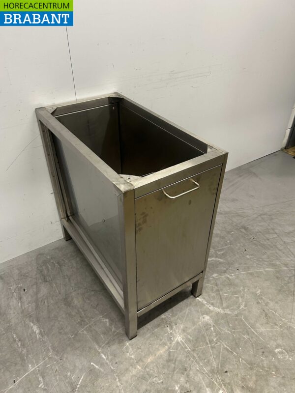 Caisson en acier inoxydable avec porte à déchets 44,5 x 81 x 85 cm Restauration – Image 3