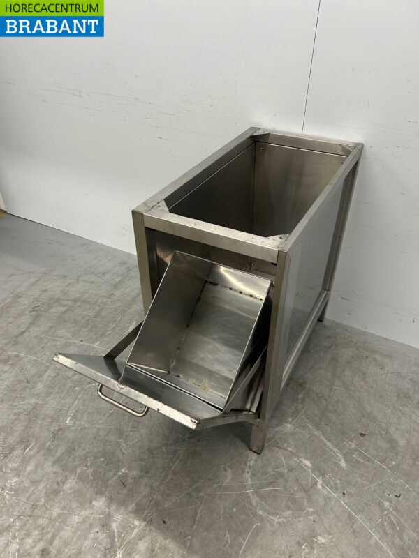 Caisson en acier inoxydable avec porte à déchets 44,5 x 81 x 85 cm Restauration – Image 4