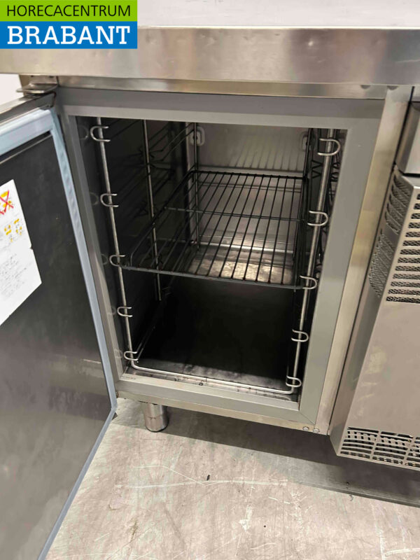 Établi réfrigéré Zanussi en acier inoxydable 2 portes et 2 tiroirs 176 cm 230V Horeca – Image 6