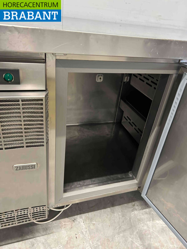Établi réfrigéré Zanussi en acier inoxydable 2 portes et 2 tiroirs 176 cm 230V Horeca – Image 7