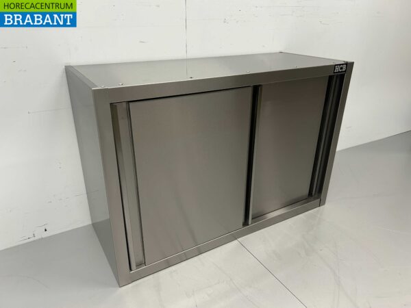 Armoire murale en acier inoxydable Premium-line 2 portes coulissantes 100 cm Catering – Image 3