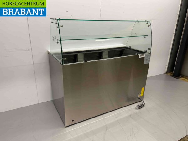 HCB inox Saladette Etabli réfrigéré 3 portes 1/1 GN avec plan en verre 137 cm 230V Horeca – Image 6