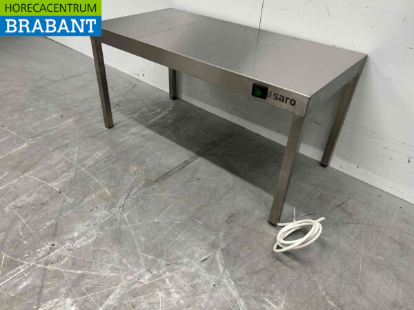 Pont chauffant Saro en acier inoxydable Etagère chauffante 80 cm Horeca – Image 2