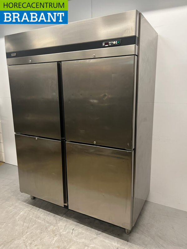 Acier inoxydable Zanussi Réfrigérateur double porte 4 portes 1400 litres 230V Horeca – Image 2