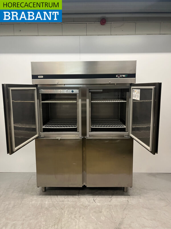 Acier inoxydable Zanussi Réfrigérateur double porte 4 portes 1400 litres 230V Horeca – Image 6