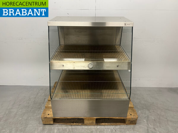 Vitrine chauffante Ubert en acier inoxydable Vitrine chauffante 90 cm 230V Horeca