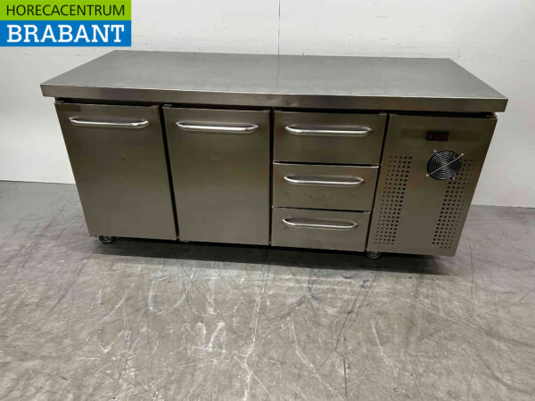 Acier inoxydable Gram Réfrigéré Comptoir 2 portes et 3 tiroirs 172,5 cm 230V Horeca