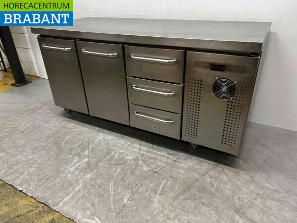 Acier inoxydable Gram Réfrigéré Comptoir 2 portes et 3 tiroirs 172,5 cm 230V Horeca – Image 2