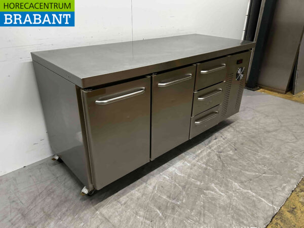 Acier inoxydable Gram Réfrigéré Comptoir 2 portes et 3 tiroirs 172,5 cm 230V Horeca – Image 3