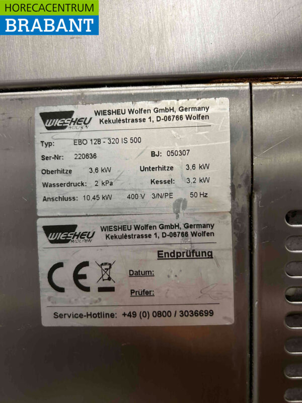 Acier inoxydable Wiesheu EBO 128 Deckoven Four à étages 4 étages 400V Horeca – Image 7
