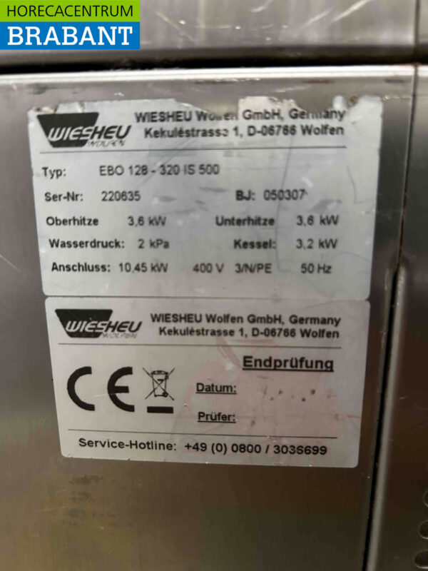 Acier inoxydable Wiesheu EBO 128 Deckoven Four à étages 4 étages 400V Horeca – Image 8
