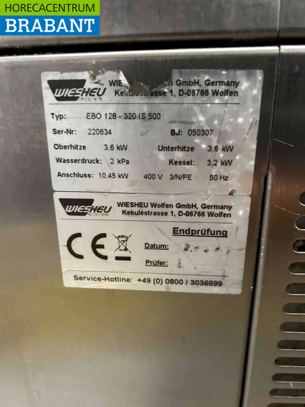 Acier inoxydable Wiesheu EBO 128 Deckoven Four à étages 4 étages 400V Horeca – Image 9