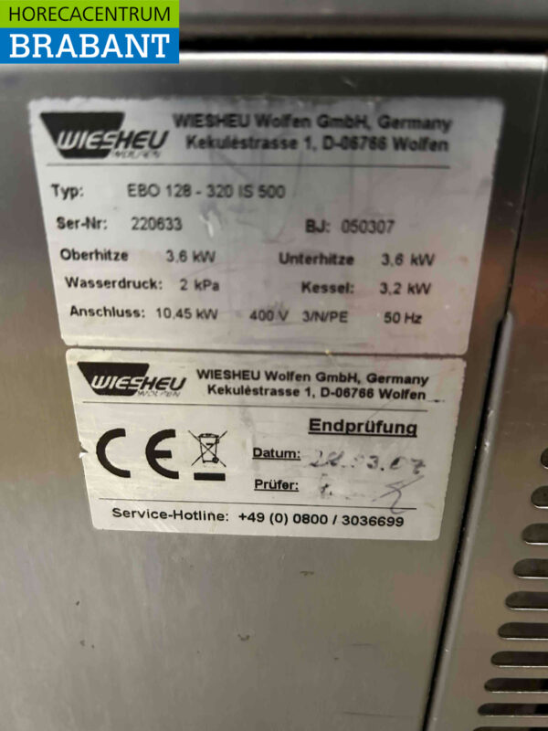 Acier inoxydable Wiesheu EBO 128 Deckoven Four à étages 4 étages 400V Horeca – Image 10