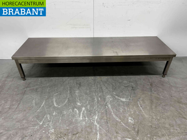 Table de travail basse en acier inoxydable 198 x 60 x 37,5 cm Restauration