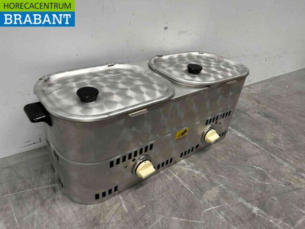 Chauffe-saucisses double Junger en acier inoxydable Chauffe-saucisses PROPAAN gas Horeca – Image 3