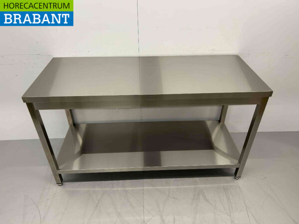 Table de travail HCB en acier inoxydable Basic-line 150 x 60 x 85 cm Restauration – Image 2