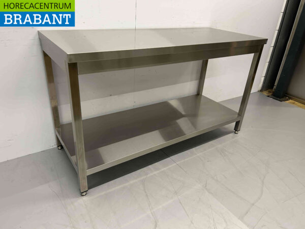 Table de travail HCB en acier inoxydable Basic-line 150 x 60 x 85 cm Restauration – Image 3