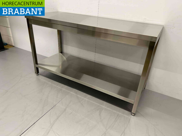 Table de travail HCB en acier inoxydable Basic-line 150 x 60 x 85 cm Restauration – Image 4