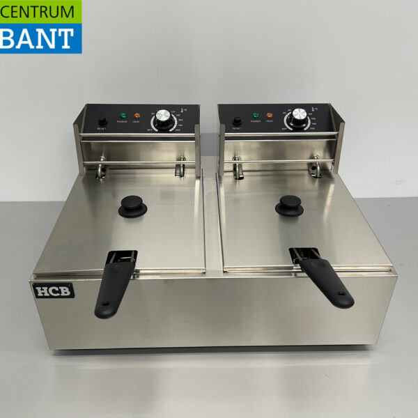 Friteuse double en acier inoxydable 2 x 6 litres 230V Horeca