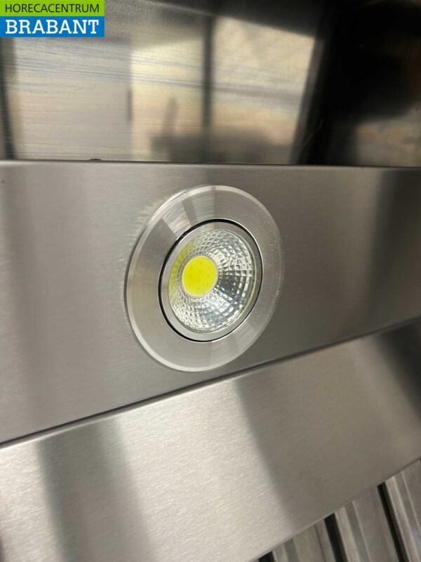 Hotte aspirante en acier inoxydable avec filtres à lamelles Premium-line 300 cm modèle incliné Horeca – Image 5