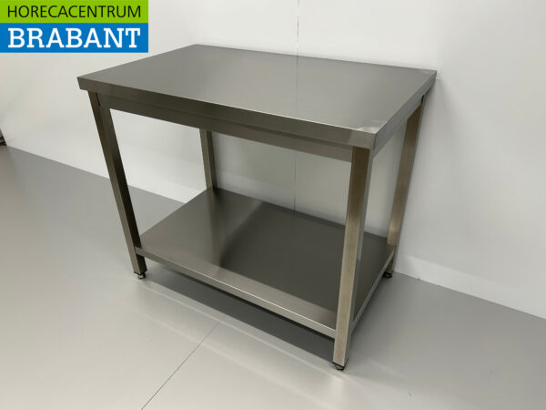 Table de travail en acier inoxydable Premium-line 100 x 60 x 85 cm Restauration – Image 2