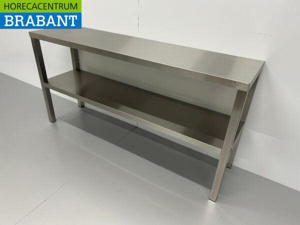 Pont d'étagère double en acier inoxydable 140 x 35 x 70 cm Restauration – Image 2