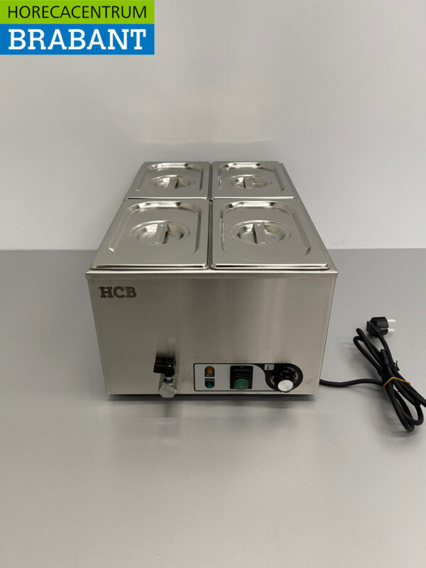 Acier inoxydable HCB Bain marie 4 x 1/4 GN 230V Horeca