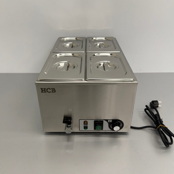 Acier inoxydable HCB Bain marie 4 x 1/4 GN 230V Horeca