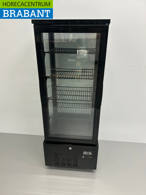HCB Vitrine réfrigérée Vitrine pâtissière Noir 92 litres 230V Horeca