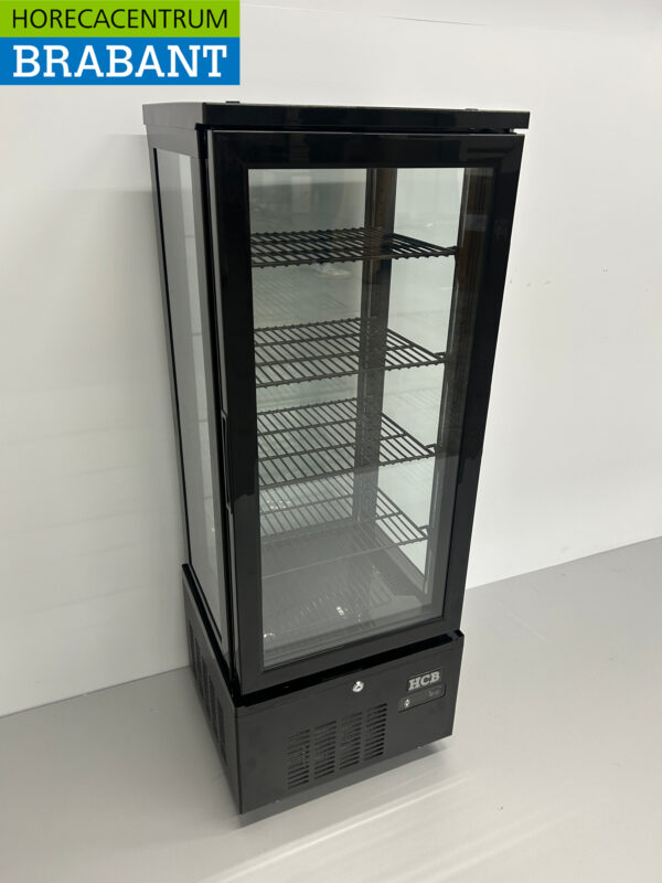 HCB Vitrine réfrigérée Vitrine pâtissière Noir 92 litres 230V Horeca – Image 3