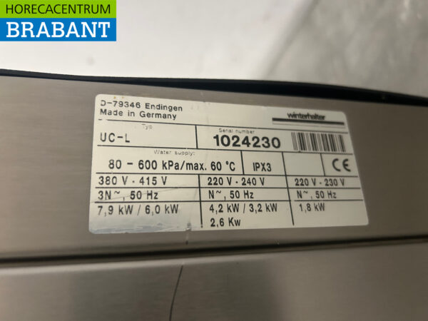 Lave-vaisselle Winterhalter UC-L en acier inoxydable 400V Horeca – Image 6
