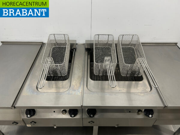 Ligne de cuisson MKN en acier inoxydable Double Friteuse Friteuse 1 x 13 litres 1x 30 litres 400V Horeca – Image 4